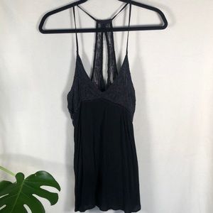 Kimchi Blue - lacey and flowy black spaghetti strap top. Size medium